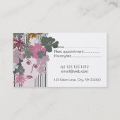 咲く女神ユニークなビジネスファッション 予約カード (裏面)