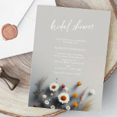 咲く愛:野ユニーク花ブライダルシャワー 招待状