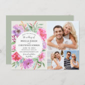 咲く明るい庭の水彩画は日付を救います セーブザデート (正面/裏面)