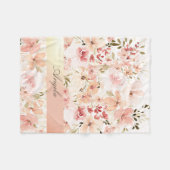 咲く春の花 フリースブランケット (正面(横))