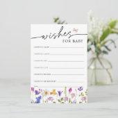 咲く春ワイルドフラワーの願いベビーカード 招待状 (スタンド正面)