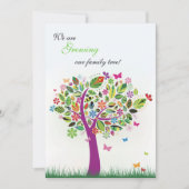 咲く木の妊娠の発表 案内状 (正面)