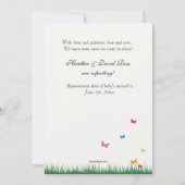 咲く木の妊娠の発表 案内状 (裏面)