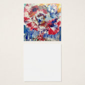 咲く木の抽象芸術赤白青黄色 (正面&裏面)