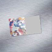 咲く木の抽象芸術赤白青黄色 マグネット名刺 (インサイチュ)