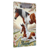 咲く果樹園の美しい馬と馬 クリップボード (右)