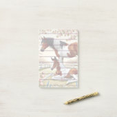 咲く果樹園の美しい馬と馬 ポストイット (デスク上)