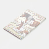 咲く果樹園の美しい馬と馬 ポストイット (アングル)