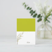 咲く枝の折り畳まれた座席表-ライム プレイスカード (スタンド正面)