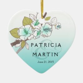 咲く桜の写真の水 セラミックオーナメント