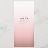 咲く桜の夕食メニューピンク メニュー (裏面)