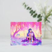 咲く森の中の美しい女騎士 ポストカード (スタンド正面)