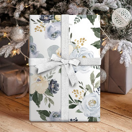 咲く植物性ほこりっぽい青い水色のフローラ 薄葉紙