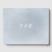 咲く植物性ほこりっぽい青結婚フローラ ゲストブック (裏面)