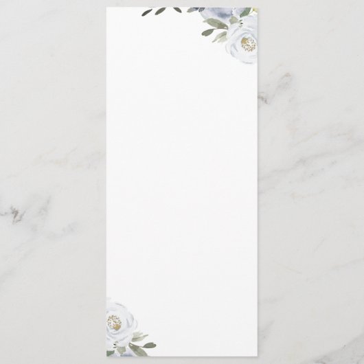 咲く植物性ほこりっぽい青結婚フローラ メニュー (裏面)