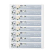 咲く植物性ほこりっぽい青結婚フローラ ラップアラウンドラベル (シート)