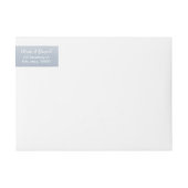 咲く植物性ほこりっぽい青結婚フローラ ラップアラウンドラベル (正面)