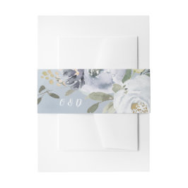 咲く植物性ほこりっぽい青結婚フローラ 招待状ベリーバンド