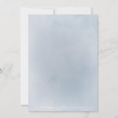 咲く植物性ほこりっぽい青結婚フローラ 招待状 (裏面)