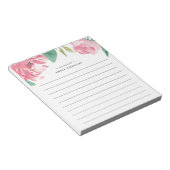 咲く牡丹 |線パーソナライズされた付 ノートパッド (アングル)