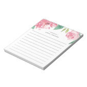 咲く牡丹 |線パーソナライズされた付 ノートパッド (回転)