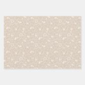 咲く白いハイビスカスの花をトープに ラッピングペーパーシート (正面2)