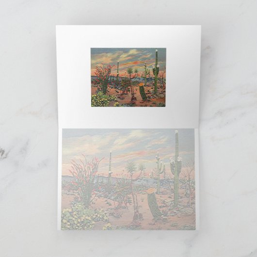 咲く砂漠のメッセージカード カード (内部)