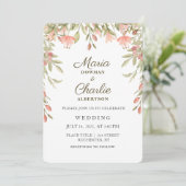 咲く緑。フローラ素朴結婚夏 招待状 (スタンド正面)