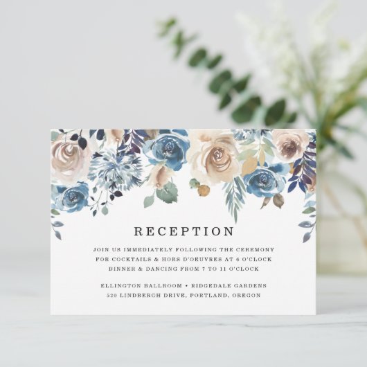 咲く美しい |ウェディングレセプションカード 招待状 (スタンド正面)