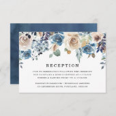 咲く美しい |ウェディングレセプションカード 招待状 (正面/裏面)