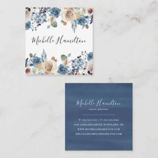 咲く美しい | スクエア名刺 (正面/裏面)