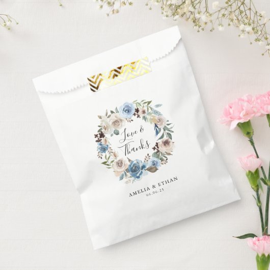 咲く美しい |パーソナライズされた結婚さん フェイバーバッグ (封をした状態)
