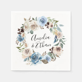 咲く美しい |パーソナライズされた結婚s スタンダードカクテルナプキン