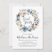 咲く美しい |フローラ卒業パーティー 招待状 (正面)