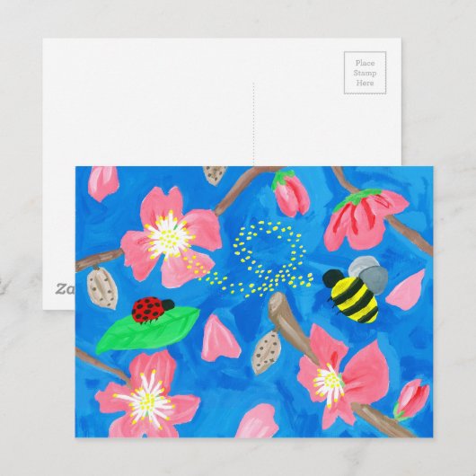 咲く美しい ポストカード (正面/裏面)