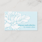 咲く美しい |ライトブルースキンケアエステティシャン 名刺 (正面)