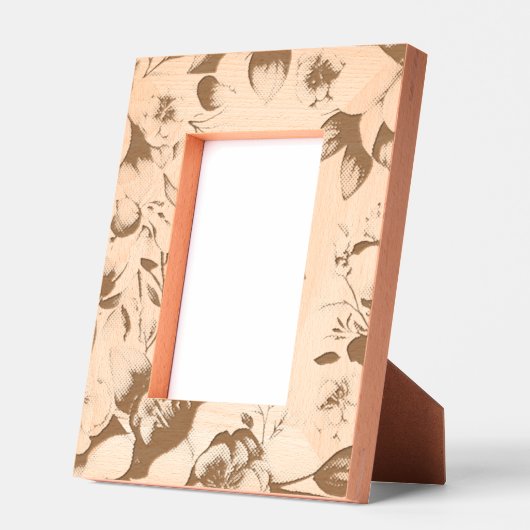 咲く美しい レーザー彫刻フレーム (左)