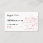 咲く美しい |水彩スキンケアエステティシャン 名刺 (裏面)