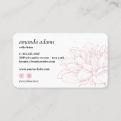 咲く美しい |水彩スキンケアエステティシャン 名刺 (裏面)