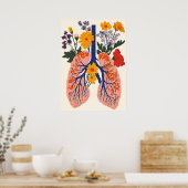 咲く肺 – 自然と健康の調和 ポスター (キッチン)