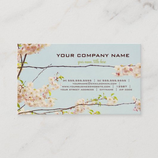 咲く自然 名刺 (正面)