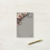 咲く芍薬の文房具 ポストイット (デスク上)