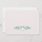 咲く花の写真の誕生の発表 案内状 (裏面)