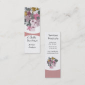 咲く花の花輪の妖精の女性のメーキャップアーティスト スキニー名刺 (正面/裏面)