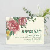 咲く花サプライズパーティー任意の年齢誕生日 招待状 (スタンド正面)