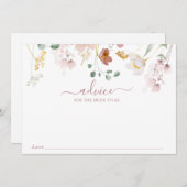 咲く花ベビーアドバイスカード 招待状 (正面/裏面)