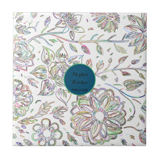 咲く花束 タイル