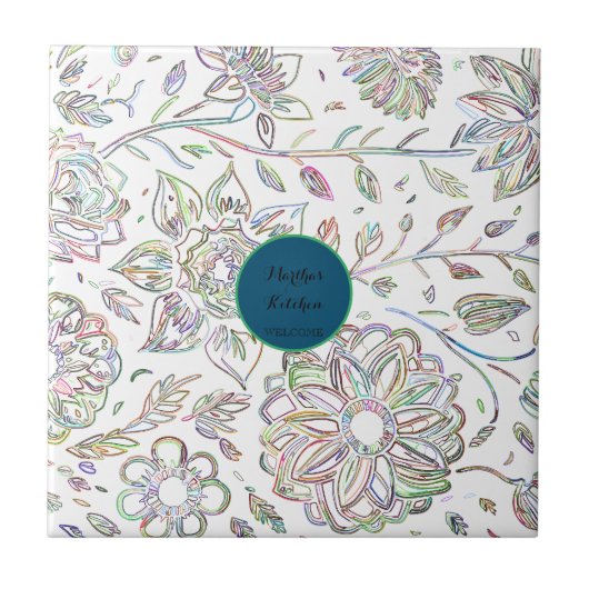 咲く花束 タイル (正面)