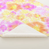 咲く花絞りフローラ絞り染め柄 シェルパブランケット (3/4)