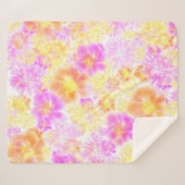 咲く花絞りフローラ絞り染め柄 シェルパブランケット (正面(横))